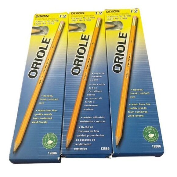 Dixon Oriole No. 2/HB Pencil Bundle 36 Total 3 Boxes of 12 - Picture 3 of 3